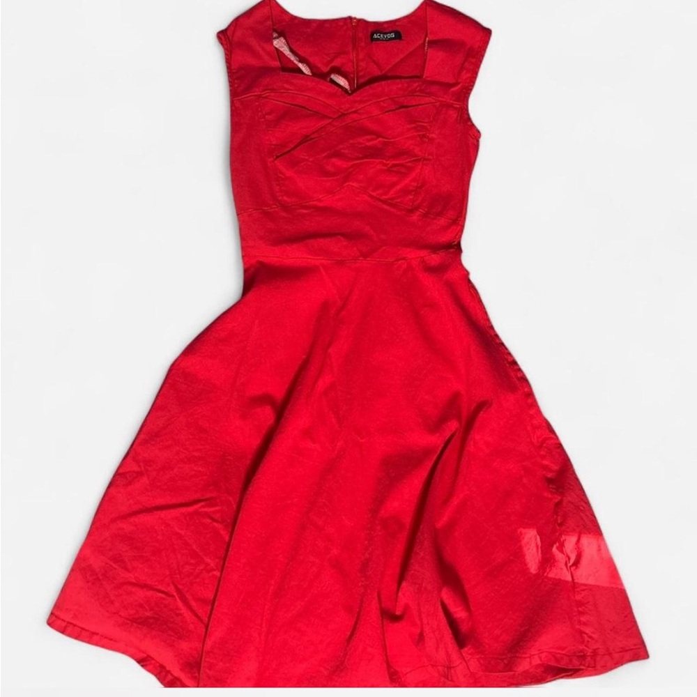 Acevog Vibrant Red Formal Kids Dress